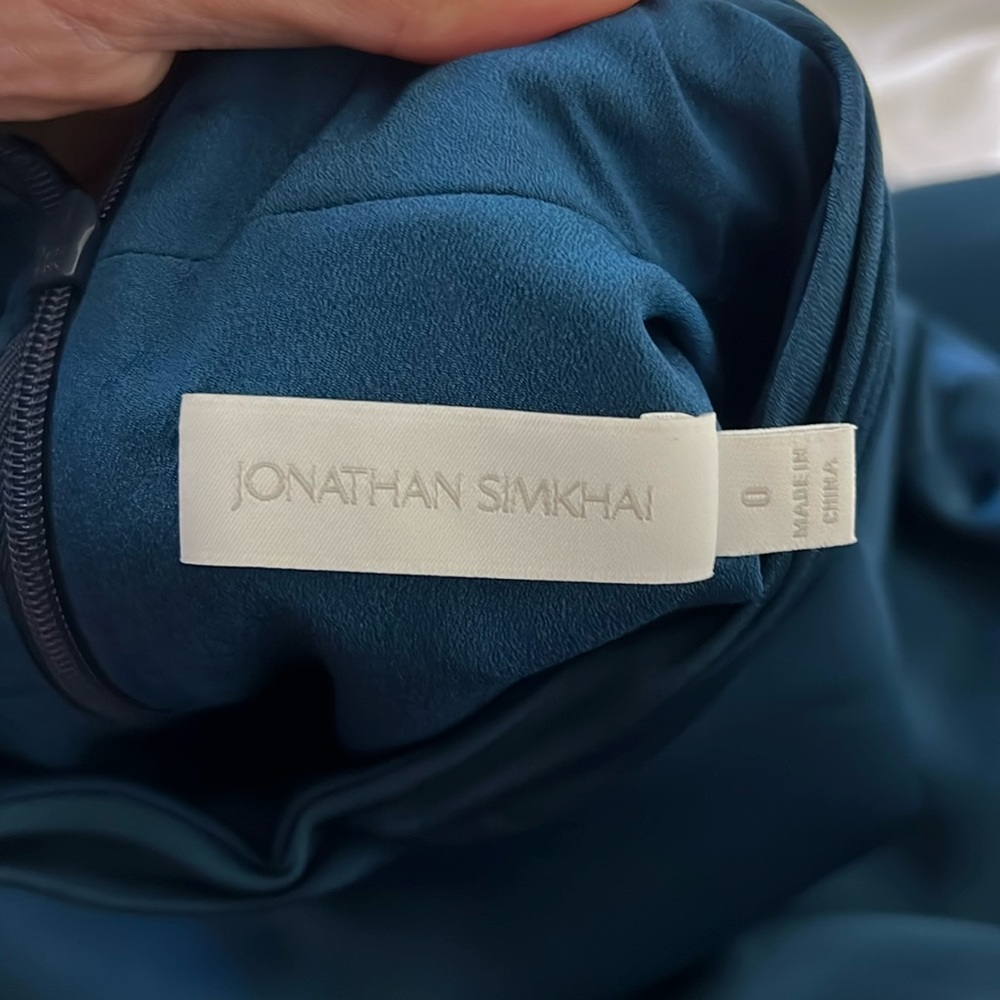 Jonathan Simkhai size 0 blue dress NWOT